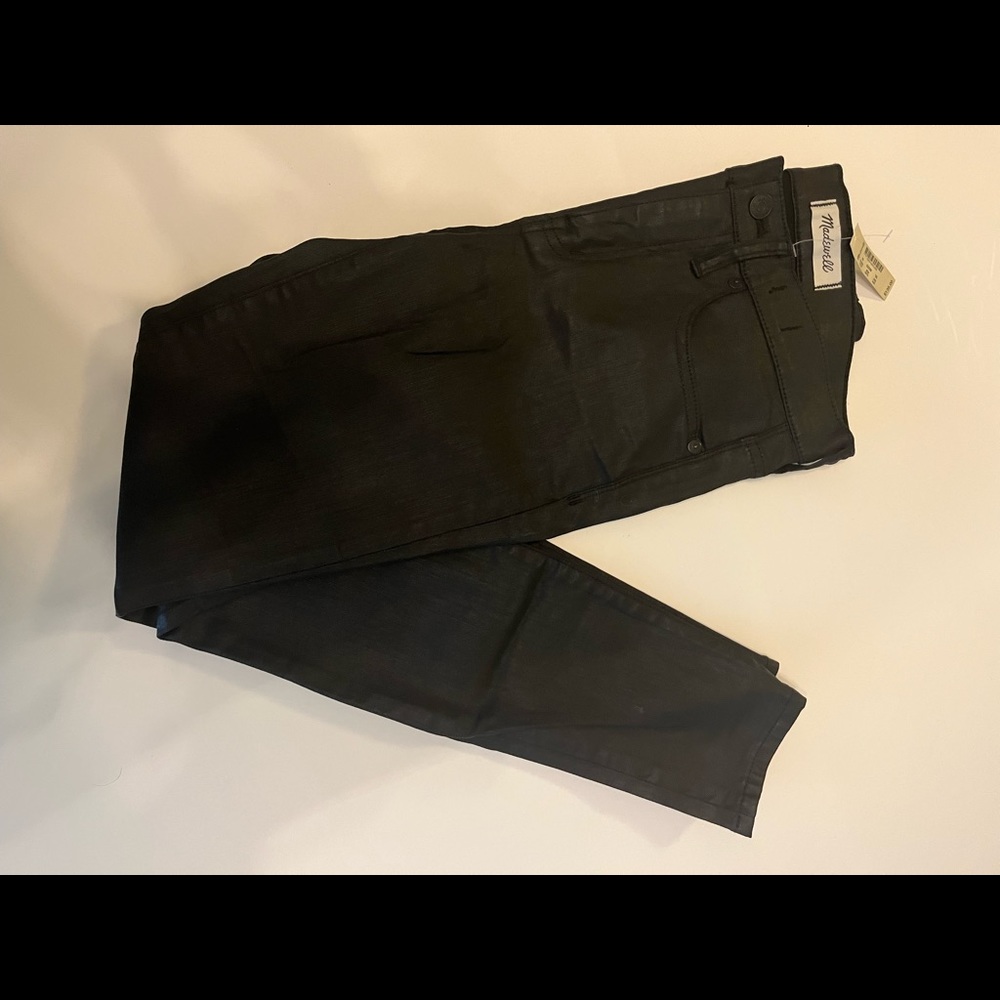Leather Coated Madewell Skinny Jeans -9” Highrise